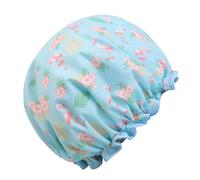 Didiseaon Double Layer Shower Cap with Cute Flamingo Print Oilproof Bathing Hat for Women Lightweight Hair Protection for Shower Kitchen Spa and Makeup