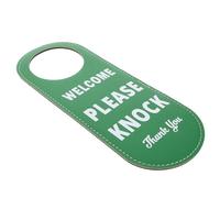 Didiseaon Double Sided Hotel Door Hanger Sign Not Disturb Please Knock Indicator Premium PU Privacy Sign for Offices Clinics Hotels and Meeting Rooms