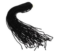 Didiseaon Dreadlock Extension Crochet Hair Hip-Hop Style Dreadlocks Extension Unisex Easy to Restyle Lightweight Black for Halloween Cosplay