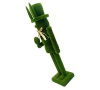 Didiseaon Easter Flocked Bunny Nutcracker Nutcracker Soldier Puppet 38.5cm Wooden Table Centerpiece Festive Unique Bunny Soldier Design Green Decoration for Restaurant Easter Displays