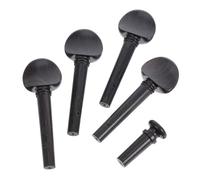 Didiseaon Ebony Violin Pegs Tailpin Kit for Violins Easy Installation Wooden Orchestral Strings Accessories