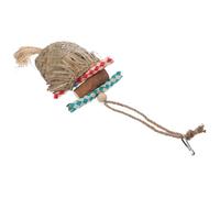 Didiseaon Edible Woven Bark Parrot Hanging Bird Cage Chewing Shredding for Foraging and Beak Exercise Suitable for Parakeets Cockatiels Budgies