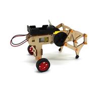 Didiseaon Educational Assembly Robot DIY Kit for Scientific Experiment Set Non-deforming Material Original Wood Color Stem to Cultivate Thinking and Practical Skills Safe Smooth Surface