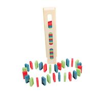 Didiseaon Educational Domino Set Clip Accessory Smooth Surface Blocks for Creative Building and Interaction Suitable for Early Development and Domino Train Play Random Color