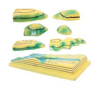 Didiseaon Educational Terrain Contour Map Model Plastic Geography Teaching Aid for Junior High School Science Fair Projects and Homeschool Detailed Topographic Representation for Classroom