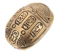 Didiseaon Egyptian Scarab Beetle Statue Resin Sculpture Unique Home Decor Gold Finish Large Collectible Figurine for Office or Home Decoration