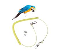 Didiseaon Elastic Parrot Training Rope with Claw Ring Anti-bite Flying Harness Leash for Outdoor Bird Exercise and Flight Practice Random Color Random Color