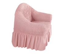 Didiseaon Elastic Recliner Slipcover with Skirt Soft Fabric Sofa Protector for Single Chair Stretchable Non Slip Cover for Living Office Hotel Use Easy to Install and Wash Pink