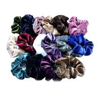 Didiseaon Elastic Velvet Hair Ties 16 Piece Set Soft Hair Bands for Women Large Scrunchies Non-slip for Girls