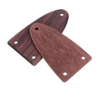 Didiseaon Electric Guitar Bass Truss Rod Covers Wooden Semi-Oval Shape Replacement Parts with 3 Holes for Precise Tuning and Structural Harmony in Solid Wood