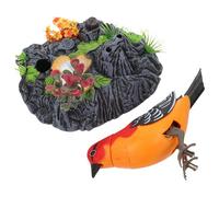 Didiseaon Electric Moving Bird Figurine with Chirping Sound 1pcs Simulation Garden Bird Ornament for Decoration for Yard and Lawn