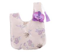 Didiseaon Elegant Orchid Tassel Wristlet Bag Silky Brocade Pouch for Weddings Parties and Evening Events Durable Portable Jewelry Present Bag for Celebrations
