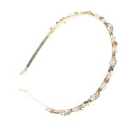 Didiseaon Elegant Pearl Flower Headband for Brides Faux Pearl Hair Clasp Floral Wedding Headpiece Women Hair Accessory for Special Occasions Romantic Hairband for Bridesmaids