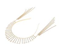 Didiseaon Elegant Rhinestone Headband Tassel Head Chain Hair Pieces Women's Headwear Accessories Long Tassel Headband for Parties