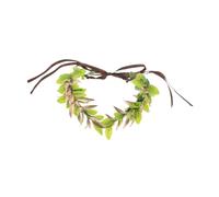 Didiseaon Elf Headdress Leaf Flower Crown Heart Shaped Woodland Fairy Headband Floral Wreath Headpiece for Fantasy Cosplay Men's Wedding Bridal Wreath