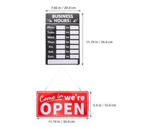 Didiseaon Erasable Business Hours Sign for Store Doors Made of Sturdy Pvc Material Highly Visible Open Closed Signs for Business Window Display