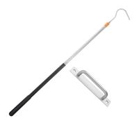 Didiseaon Extendable Attic Hatch Opener Pole with Hook, Stainless Steel | Telescoping Stick, Slip Resistant Handle, No Drilling Setup, Tidy Storage for Loft Access