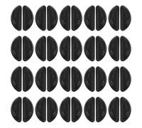 Didiseaon Eyeglass Nose Pads Silicone Anti Slip Support Black 40pcs | Adhesive D Shape Design, Heightened Cushion for Reading Glasses and Thin Frames, Easy Install