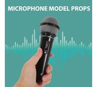 Didiseaon Fake Microphone Prop: Pretend Microphones Interactive News Anchor Mic Prop Plastic Newscaster Mic for Costume Role Singing And Play