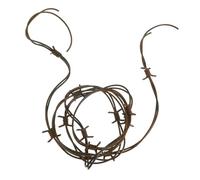 Didiseaon Fake Rusted Barbed Wire Decoration Plastic Chain with Realistic Thorns for Halloween Party Scary Haunted House and Western Cowboy Theme Outdoor Use