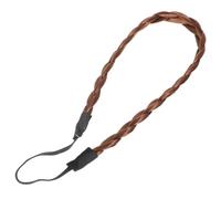 Didiseaon Fashion Elastic Stretch Hair Headband for Women Classic Braids Synthetic Hair Band Light Brown Elastic Headband for Special Occasions and Photo Shoots
