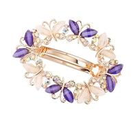 Didiseaon Fashionable Crystal Hair Pin Butterfly Hair Accessory for Ladies Wedding Birthday Graduation