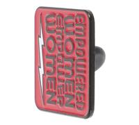 Didiseaon Feminism Letters Brooch Red Oil Drop Stylish Women Pin Delicate Party Dressing Accessory for Clothing Bags Scarves Creative Empowerment Badge