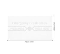 Didiseaon Fire Alarm Manual Switch Cover 8Pcs Break Glass Replacement - Heat Resistant Call Point Glass for Wall Mounted Emergency Systems in Shopping Centres and Healthcare Facilities