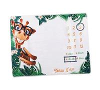 Didiseaon Flannel Blanket White Monthly Blanket Newborn Photography Props Shower Keepsake Photo Milestone Mat