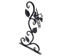 Didiseaon Flowerpot Hanger Plant Hook Black Iron Wall-Mounted with Solid Structure and Space Saving Design, Curvaceous Retro-Style for Patios and Decorating Your Home