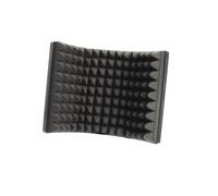 Didiseaon Foldable 2 Pack Microphone Windshield Abs Noise Reduction Saliva Blocking Floor Style Isolation Shield 11.00x7.47x1.18inch for Studio Recording