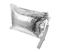 Didiseaon Formal Sequin Clutch Purse for Women in Silver, Vintage Small Evening Bag with Wristlet, Suitable for Weddings, Proms, and Party Nights