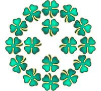 Didiseaon Four Leaf Clover for Versatile Styling Green Lapel Pins Shamrock Brooches 20pcs with Strong Magnetic Clasp St Patrick's Day Accessories at Parties and Formal Occasions