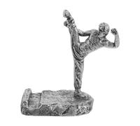 Didiseaon Funny Kung Fu Martial Artist Resin Phone Stand Universal Cell Phone Holder Decorative Desk and Bedside Tablet Holder for Home Office Display