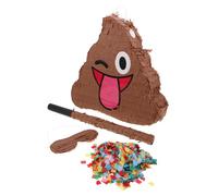 Didiseaon Funny Poop Pinata Party with Stick Confetti Humorous Poop-themed Birthday Decoration Candy Smash Game for Family Fun Celebration Supplies Random Color