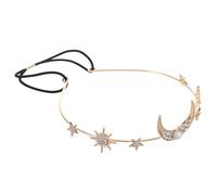 Didiseaon Geometric Pearl Headband Star Moon Elastic Hair Accessory Goddess Headpiece for Women Girls