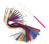 Didiseaon Girls Hair Accessories Gold Hair Tinsel Straight Hairpiece Fairy Accessories Extensions for Women Instant Glamour Beauty