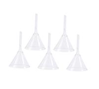 Didiseaon Glass Triangle Funnels Hand Washable Lightweight 5pcs for Laboratory Use Feeding Funnels for Chemistry Experiment and Analytical Chemistry