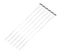 Didiseaon Glitter Hair Tinsel Strands 6pcs Sparkling Silver Hair Extensions for Party and Festival Use