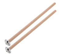 Didiseaon Glockenspiel Mallets Versatile Application 1 Pair with Metal Oval Flat, Sturdy Wood Handle Drum Percussion Accessories for Personal Practice and Education for Xylophone