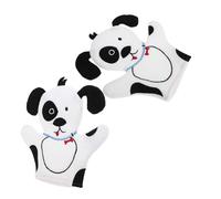 Didiseaon Gloves Safe Design Cute with Kids 2pcs Dog Bath Cartoon Mitts Gentle Exfoliating Cloth Soft and Time Accessories Playful Fun for Children Shower