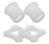 Didiseaon Glow Silicone Microphone Anti Roll Rings for Cordless Microphone Protection for 2 Sets with Compact Design Easy Installation White Mic Bottom End Rod Sleeves and Ktv and Stages