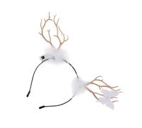 Didiseaon Glowing Hairband Christmas Reindeer Antlers Led Headwear Tinsel Stylish Hair Accessory for Women