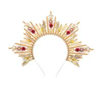 Didiseaon Goddess Crown Hairband Lightweight Bridal Headpiece for Women Wedding Tiara Elegant Hair Accessory for Brides Party Cosplay and Special Celebrations