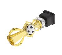 Didiseaon Gold Plastic Soccer Trophy Cup with Stable Black Base, Commemorative Football Award for Soccer Competition Winner, for Sports Day and Community Football Events