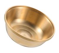 Didiseaon Golden Copper Buddhism Cup Smooth No Burr Offering Bowl for Home and Temple Use Vintage Style Metal Prosperity Bowl Religious Decorative Water Offering Goblet