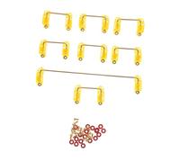 Didiseaon Golden Stainless Steel 6.25u and 2u Mounted Key Stabilizer Satellites for Mechanical Keyboards, Lightweight and Easy to Use Computer Accessory for Mechanical Keyboard