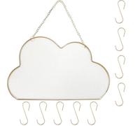 Didiseaon Golden with Jewelry Organizer Cloud Shaped Metal Wall Mounted Space Saving Design for Ear and Earrings Living Room and Bedroom Display