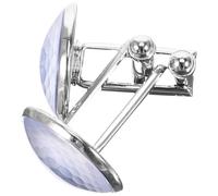 Didiseaon Golf Ball Crystal Glass Cufflinks for Men, Silver Metal Shirt Button Covers, 1 Pair Suit Cuff Links Business Accessories for Formal Shirts