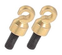 Didiseaon Grandfather Clock Weight Shell Hook Sturdy Support 2pcs with M5 Thread Metal Vintage Clock Repair Parts Golden Finish